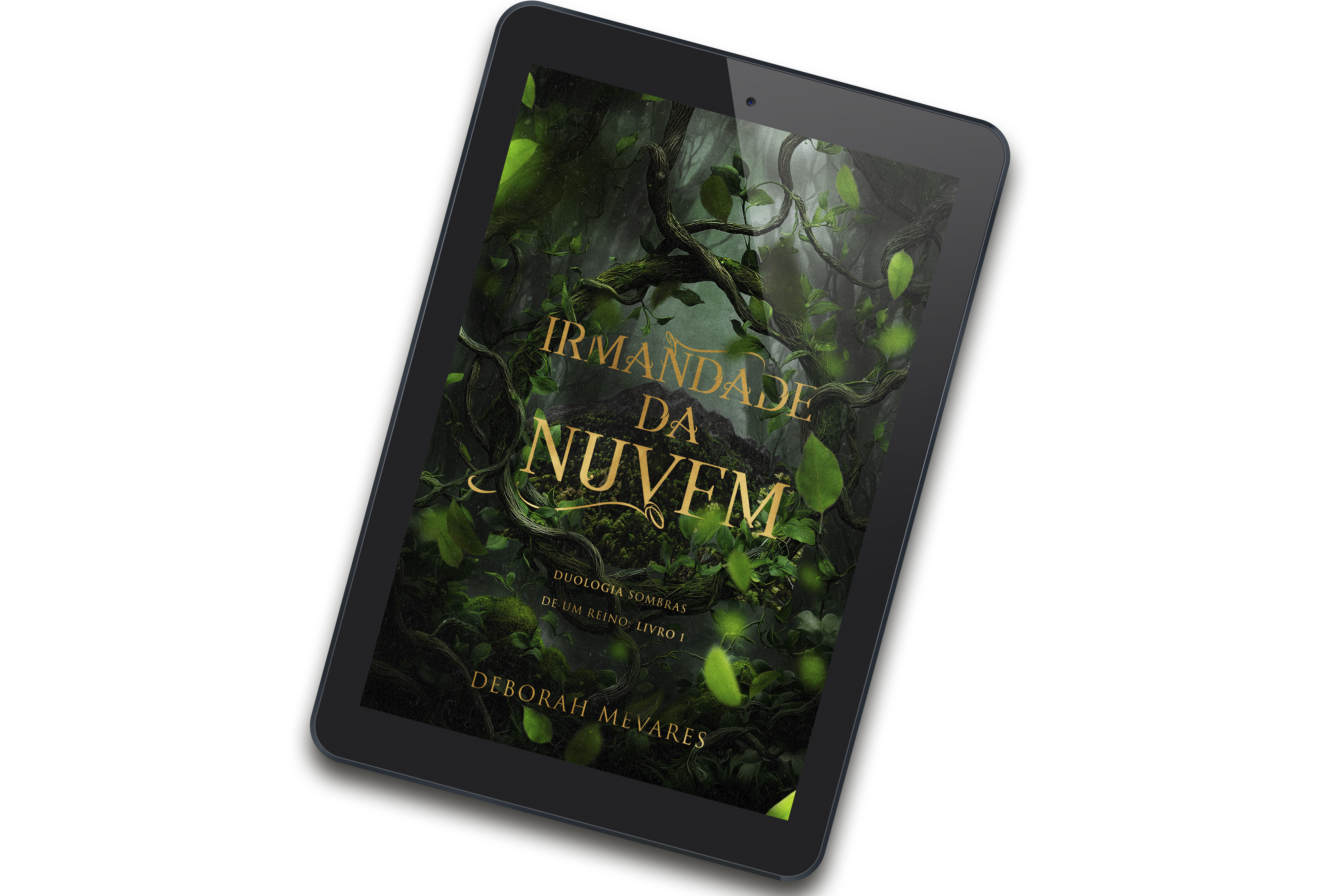 Mockup do livro em um Kindle