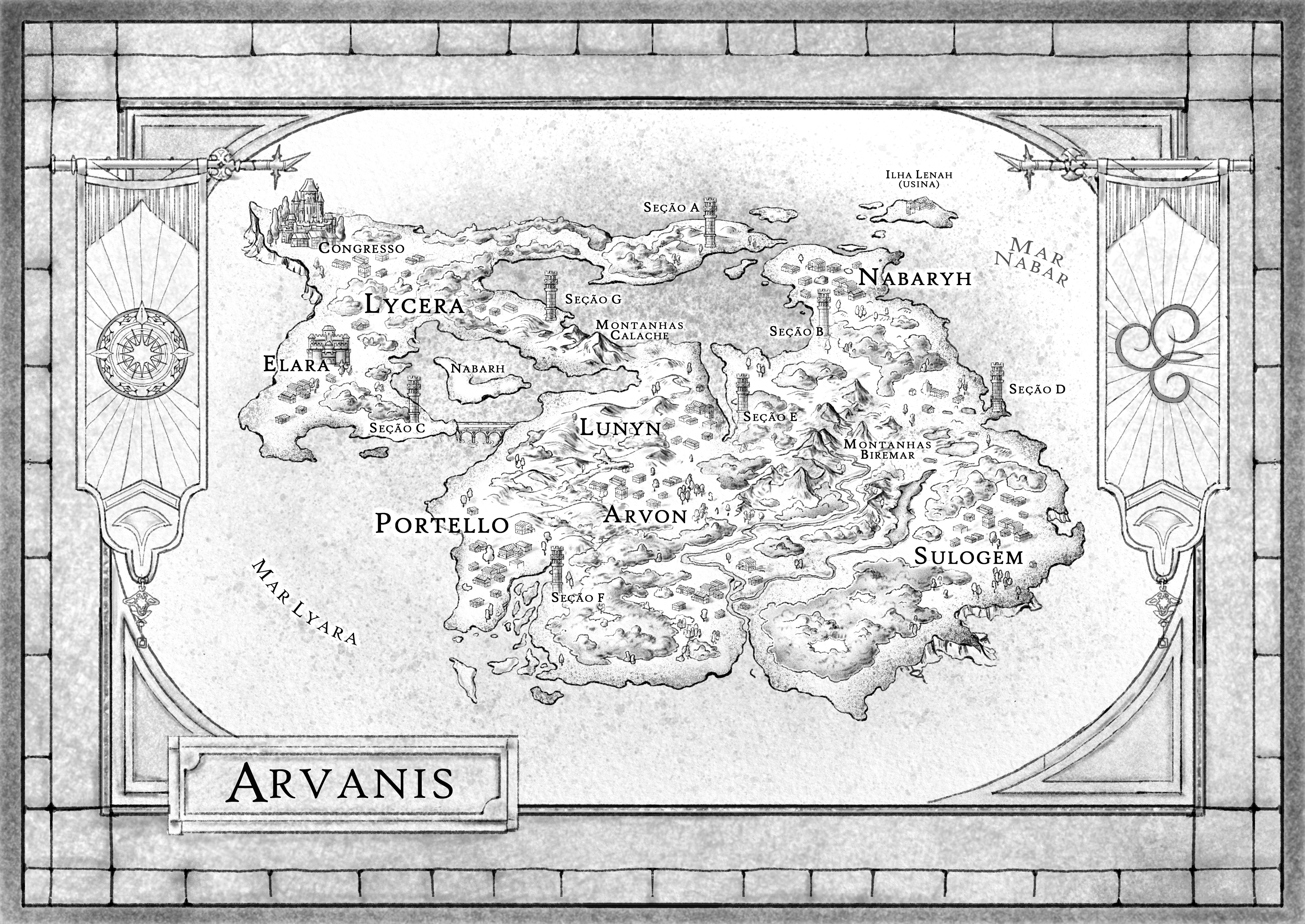 Mapa do Reino de Arvanis